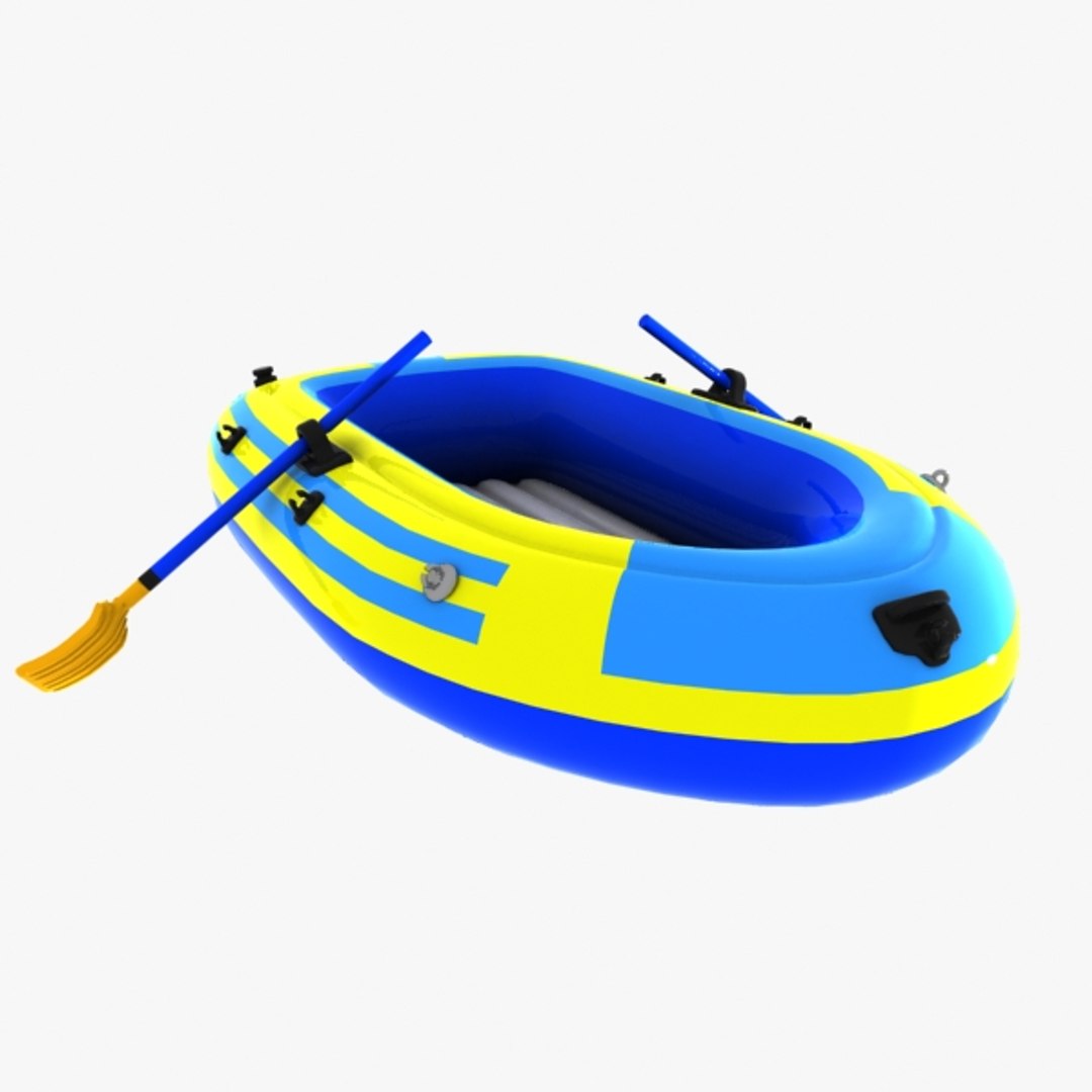 Cartoon Inflatable Boat 3d Model