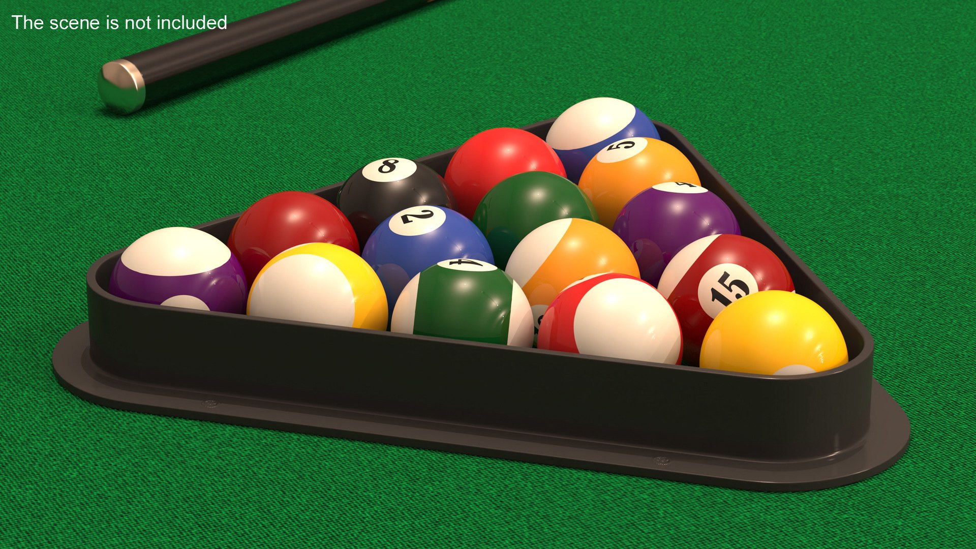 Billiard Balls Set In Triangle Rack 3D Model - TurboSquid 2250517