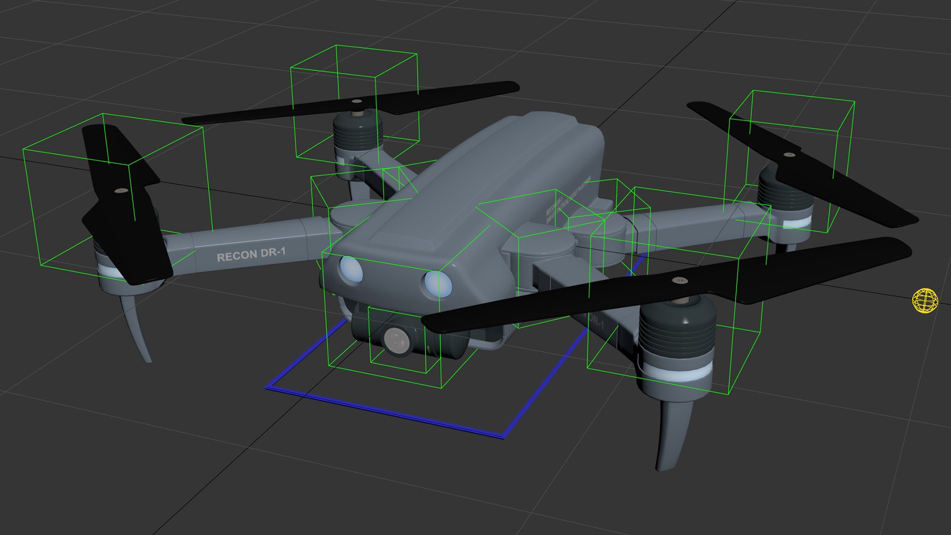 Recon Drone DR-1 model https://p.turbosquid.com/ts-thumb/uK/YVaI8S/zz/recon_drone_preview_15/jpg/1760529210/1920x1080/fit_q87/eb6a3caeb65a852d27afb621656a6f518fc081f4/recon_drone_preview_15.jpg