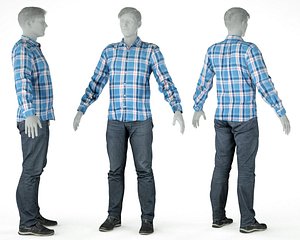 male clothing outfit 3D model