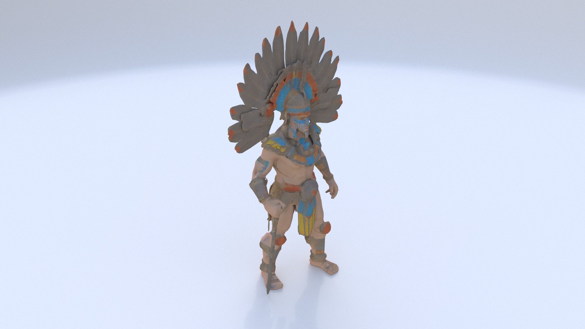 3D Model Aztect Warrior 8 - TurboSquid 2328572