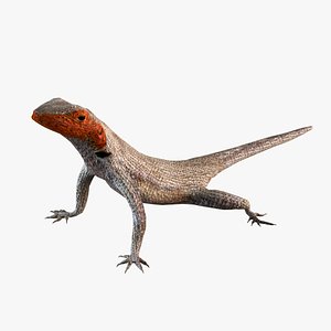 3D lizard lava model