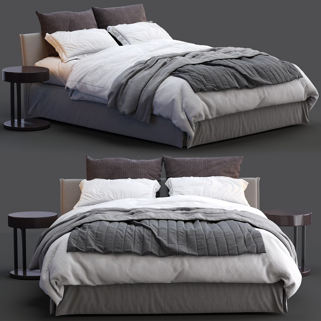 3D meridiani bed fox model - TurboSquid 1567137