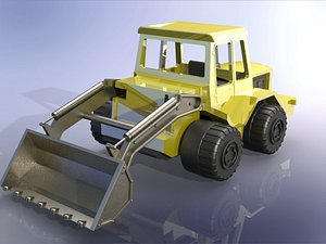 3D toy bulldozer