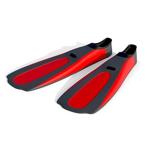 3D Dive Flippers Red