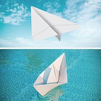 Origami Paper Boat and Plane Collection