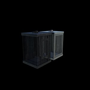3D rusty metal cage 3D model model