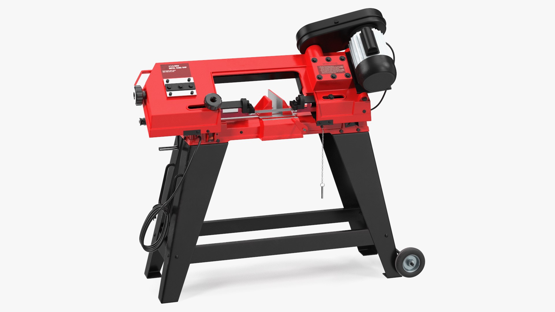 Metal Cutting Band Saw with Stand 3D model preview
