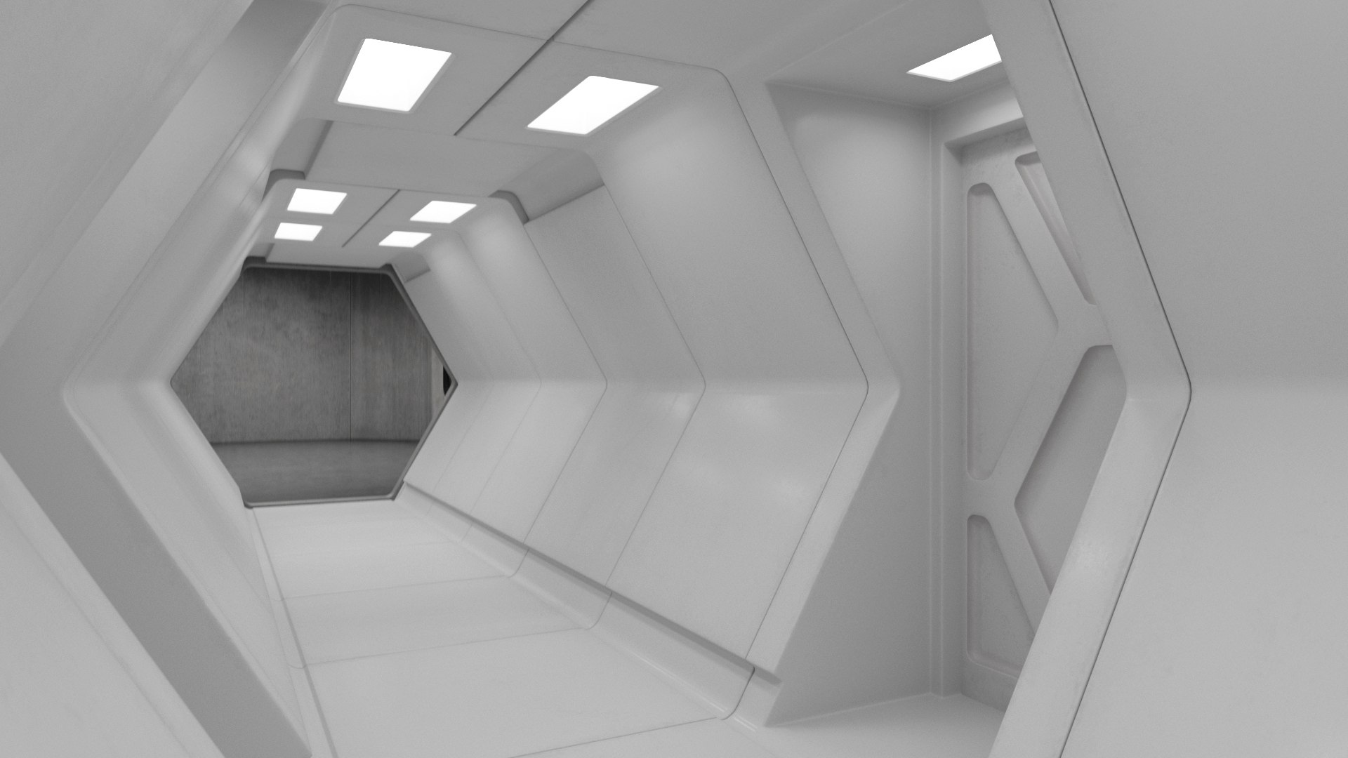 2 Sci-fi Interiors Set 3D Model - TurboSquid 2391768