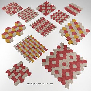 sett pavers 3d model