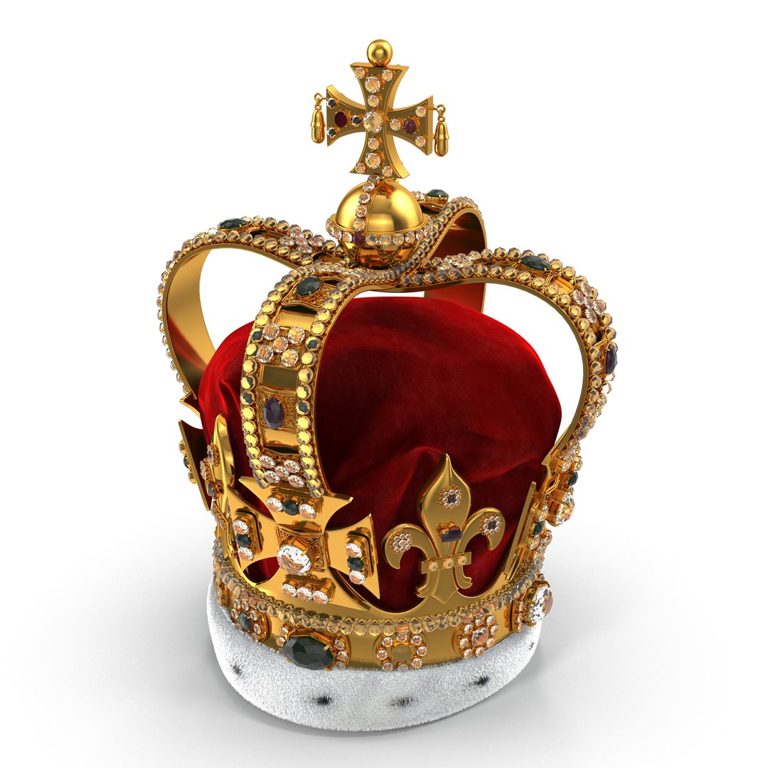 St Edwards Crown with Fur 3D model preview