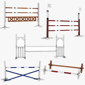 3D Horse Riding Arena Jumping Stand Collection 5 in 1