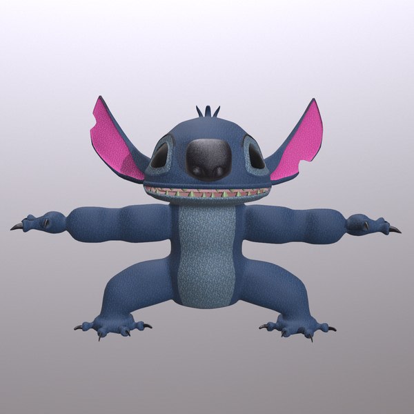 3d Character Alien Stitch Model - Turbosquid 1442274