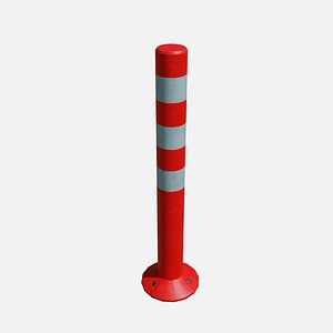 Road pole 75 cm 3D model