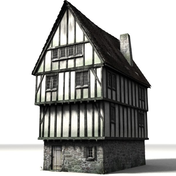 3d medieval townbuildings