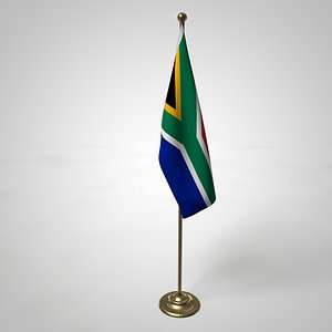 South Africa Flag and Pole