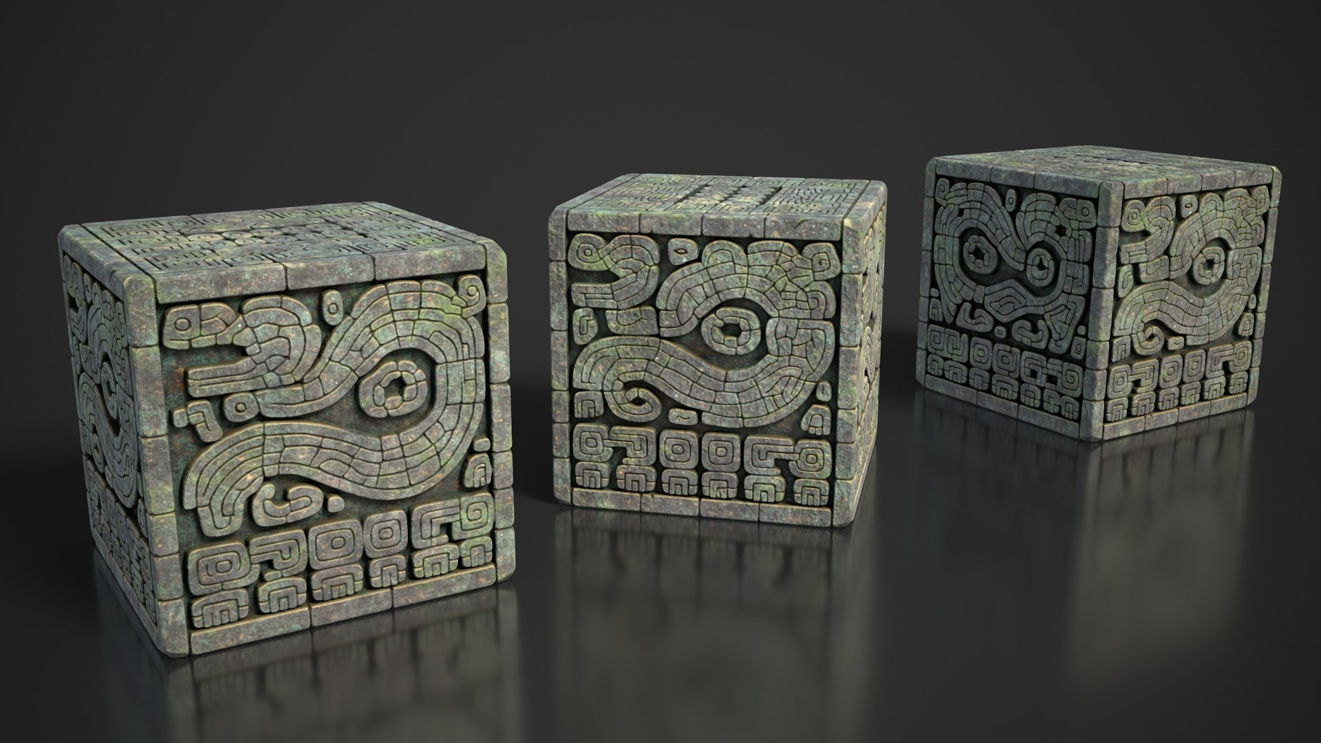 3D 9 Mayan Block Modulars 3D Asset Pack 250803 Model - TurboSquid 2443563