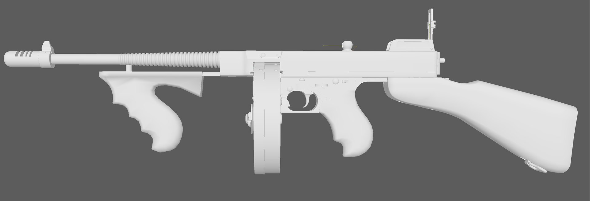 Thompson Gun 3D Rigged Model Model TurboSquid 1810389