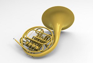 3D French Horn model