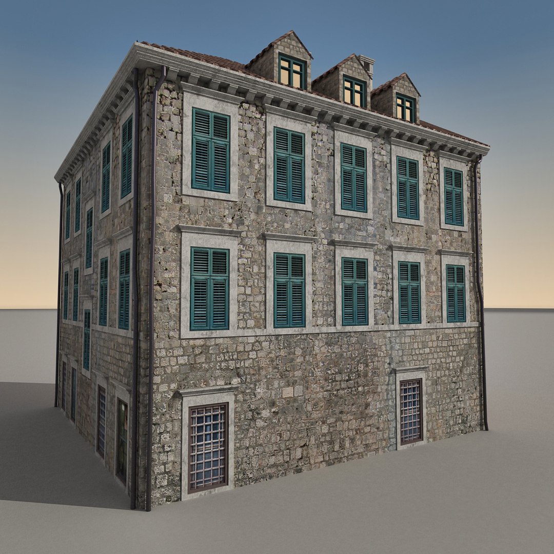 3d Model Of Building Italian
