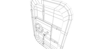 Bunker door Low poly model