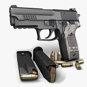 sig sauer p229 pistols 3d model