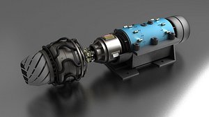 turbofan engine Falcon supersonic sectioned interior