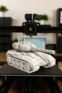 Tank STL 3D Printable Battle Combat Tank