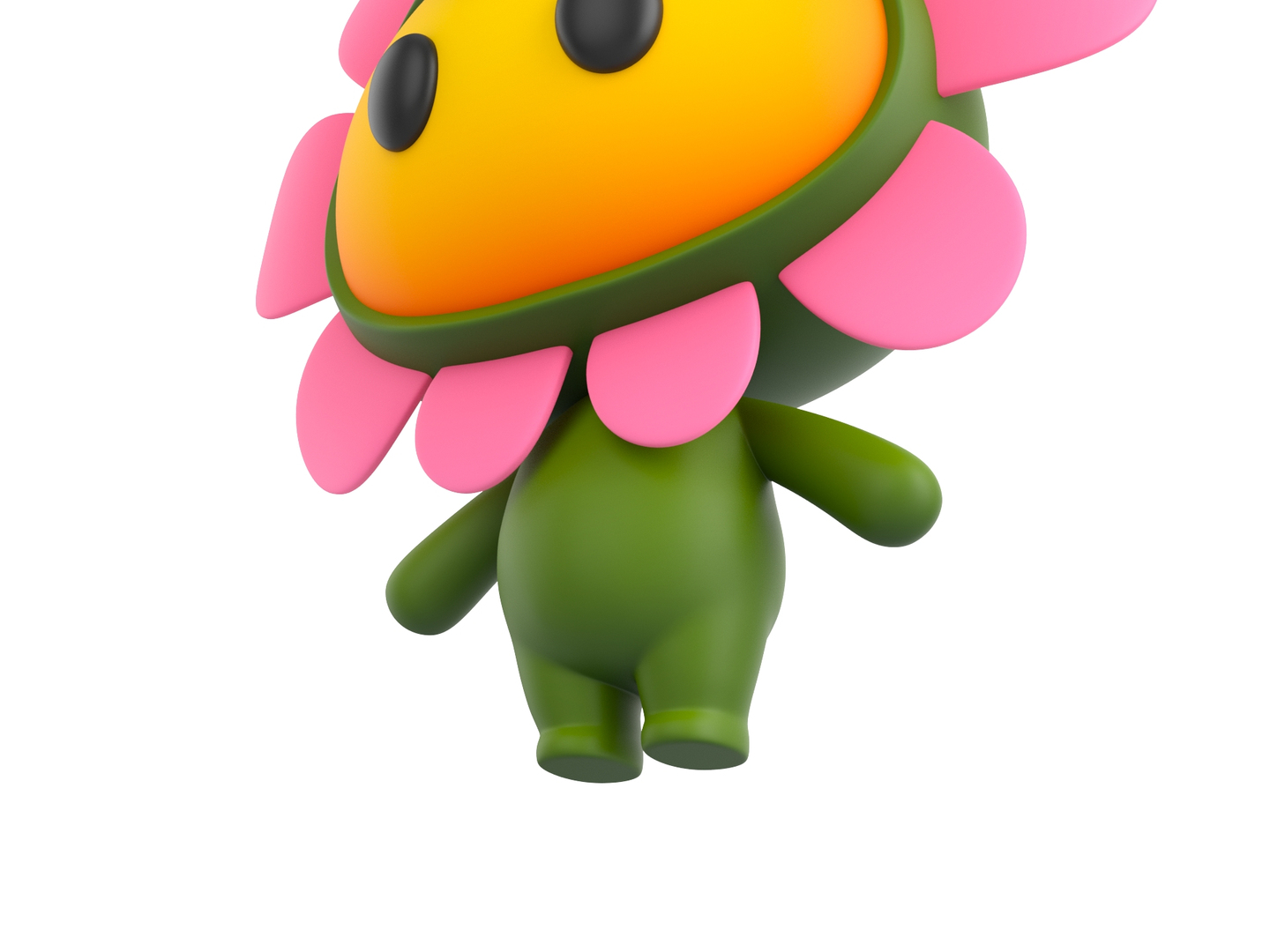 Flower mascot character 3D model - TurboSquid 1701008