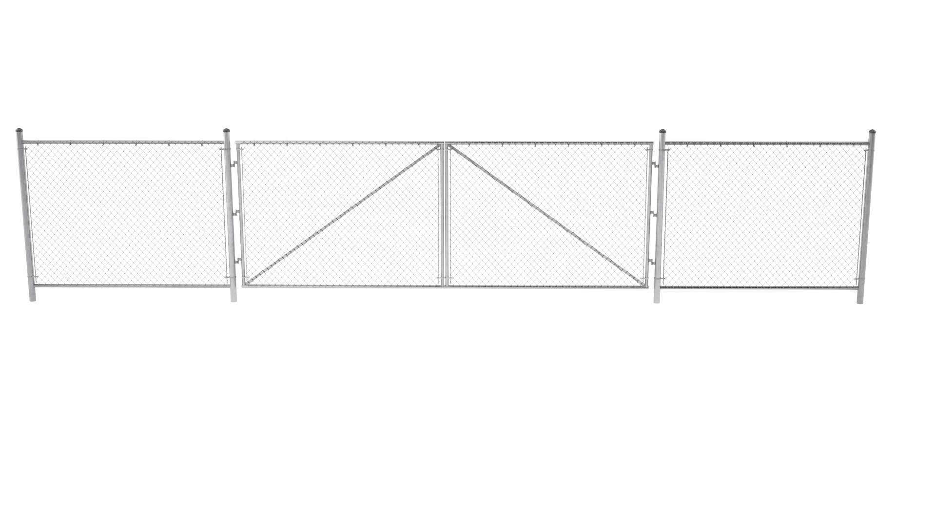 3D Chain Link Gate Model - TurboSquid 2318208
