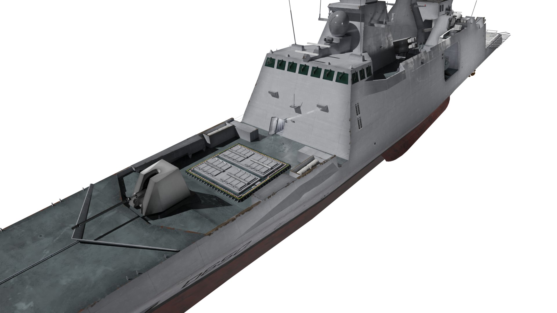 FREMM Frigate FS Aquitaine High Detail Version 3D Model - TurboSquid ...