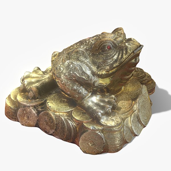 gold frog 3D model