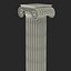 3d ionic column greco roman