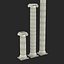 3d ionic column greco roman