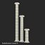 3d ionic column greco roman