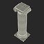 3d ionic column greco roman
