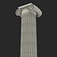 3d ionic column greco roman