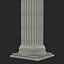 3d ionic column greco roman