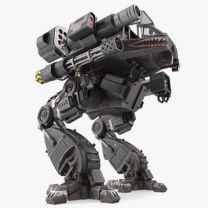 Shabby Military Robot Empty Black