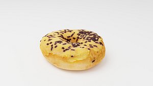Doughnut glazed with colorful glazing and chocolate model