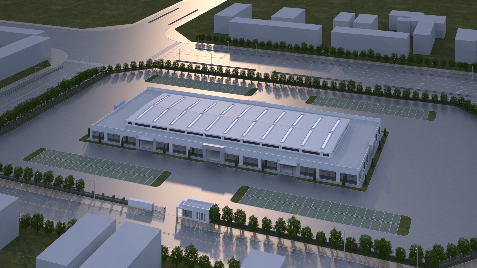 3D Industrial Building Model - TurboSquid 2242171