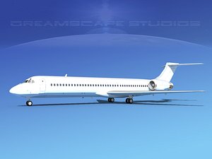 3d model md-87 md-80s jet