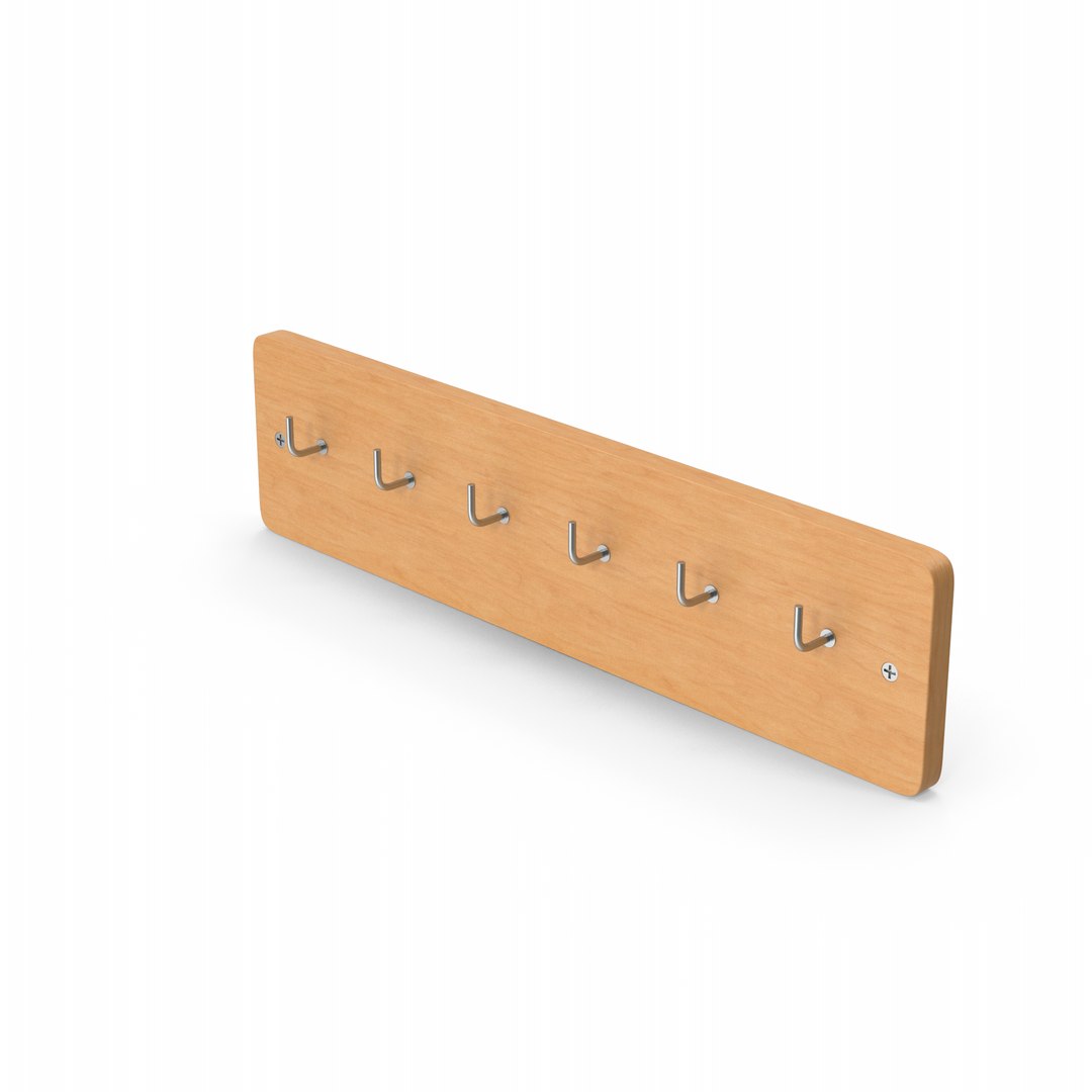 Wooden Key Hanger Model - TurboSquid 2032430