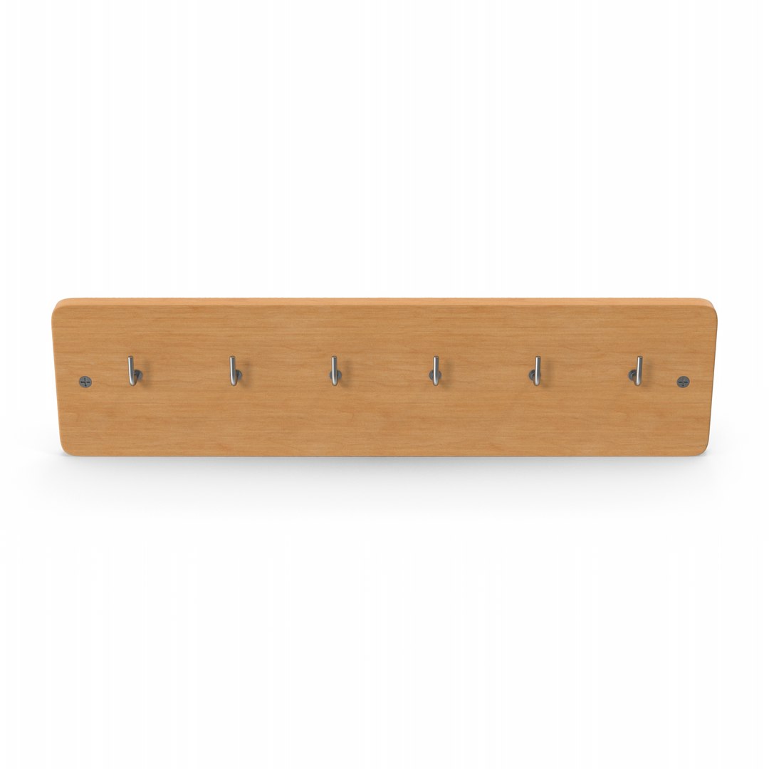 Wooden Key Hanger Model - TurboSquid 2032430