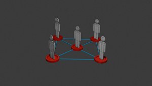 connecting people icon model