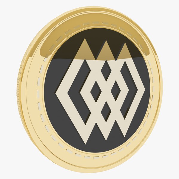 3D DEXON Cryptocurrency Gold Coin model