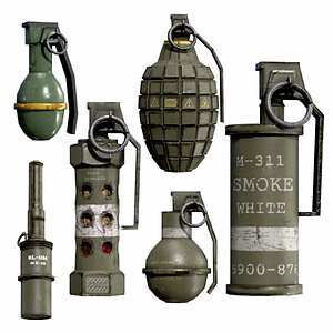 3D Grenades Pack model