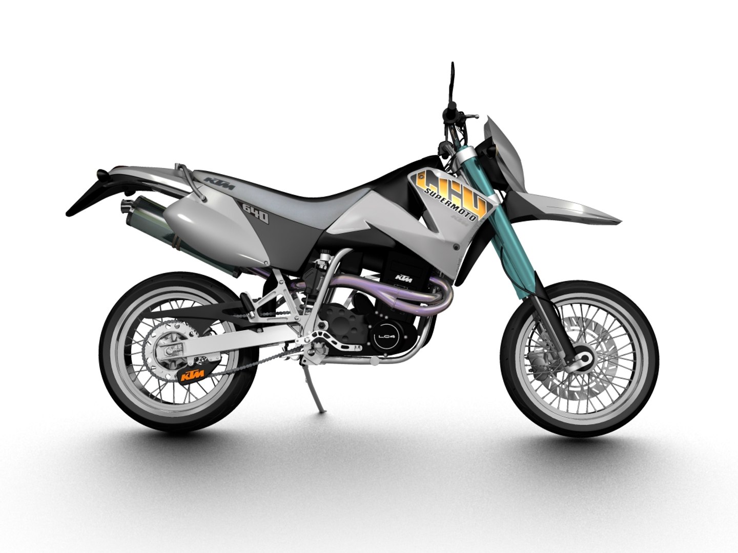 Ktm Lc4 Supermoto 2001 3d Model