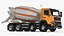 Camion malaxeur à béton gréé pour Maya