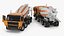 Camion malaxeur à béton gréé pour Maya